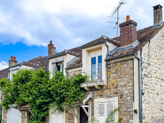 Beautiful Street view of Buildings, Barbizon, France.