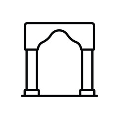 Mosque Archway vector icon