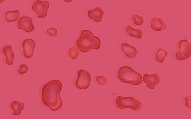 illustration abstract background, water splash stains on a red background