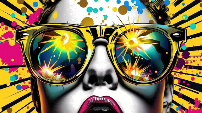 Vibrant pop art style vintage advertisement remixes