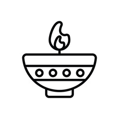 Oil Lamp vector icon