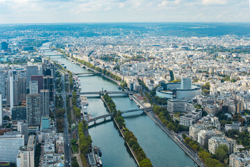 Naklejka premium Paris, France - Aerial photography of the city scenery of Paris