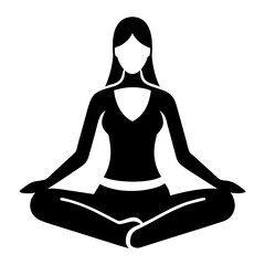 Man and Woman Forward Fold Yoga Pose Silhouette Art Vector Elegant Fitness Illustrations.