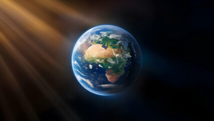 Fototapeta premium Earthrise Jewel in the Cosmic Night
