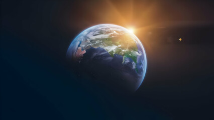 Fototapeta premium Earth A Fragile Oasis in Space