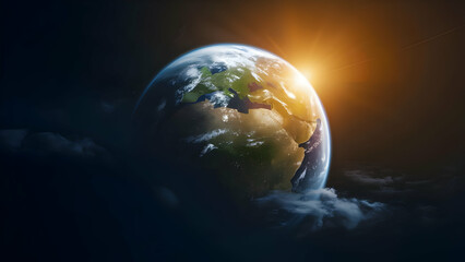 Earth's Colors Dance in Spacelight