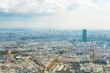 Naklejka premium Paris, France - Aerial photography of the city scenery of Paris
