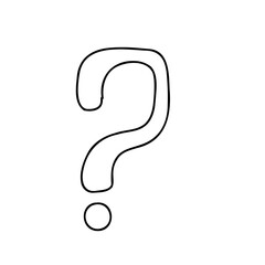 Questions marks. Hand drawn doodle ask sign set. Vector Who Why FAQ symbol