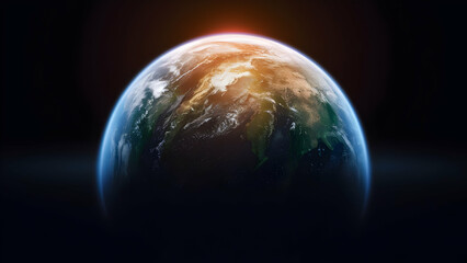 Fototapeta premium Earthrise A Dreamlike Vision of Our Blue Oasis