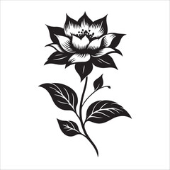 flower silhouette vector art