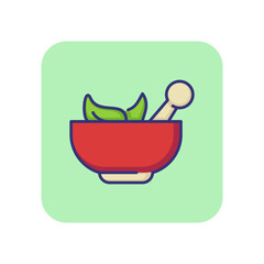 Homeopathy concept line icon. Herbs, alternative therapy, seasoning. Medicine concept. Vector illustration can be used for topics like healthcare, pharmacy, cooking