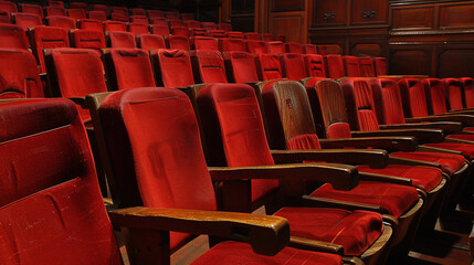 Fototapeta premium Theatre auditorium furniture indoors.