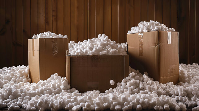 Secure Online Shipping with Packing Peanuts