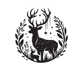 deer vector design,awesome deer svg,high resolution printable deer artwork