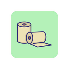 Sterile gauze line icon. First aid, bandage, injury. Medicine concept. Vector illustration can be used for topics like healthcare, medical care, pharmacy