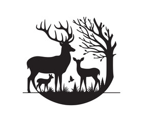 Naklejka premium deer vector design,awesome deer svg,high resolution printable deer artwork