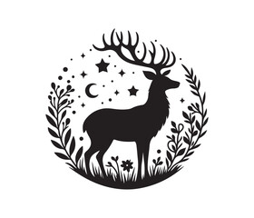 deer vector design,awesome deer svg,high resolution printable deer artwork