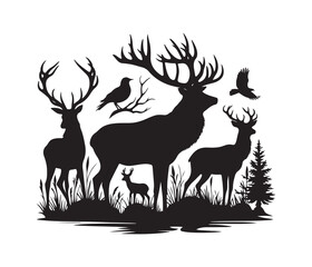 Naklejka premium deer vector design,awesome deer svg,high resolution printable deer artwork