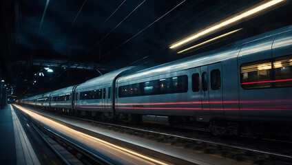 Naklejka premium train in motion