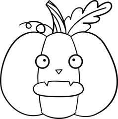 Cute pumpkin in Halloween 