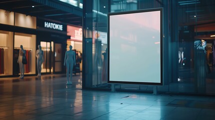 Blank Billboard in a City