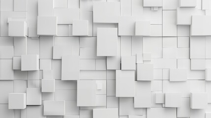 White tiles on a white background (lights on) (3D illustration)