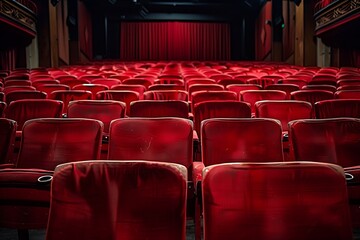 Fototapeta premium Theatre auditorium furniture indoors.