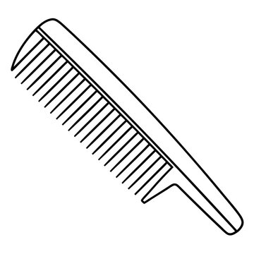 recommend clip art: illustration of a Comb  line art vector