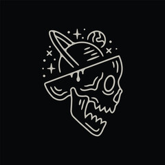 example of a brain planet skull design concept 