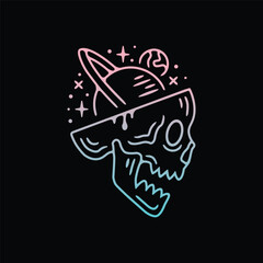 example of a brain planet skull design concept 