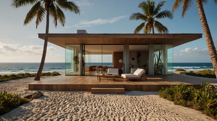 Obraz premium Horizontal Minimalist Beach House