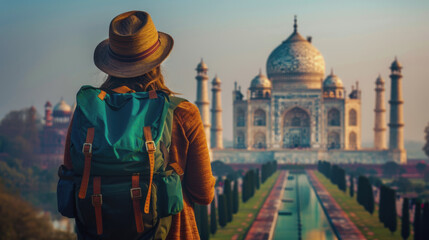 Fototapeta premium World Tourism Day. people travel. on vacation. travel around the world