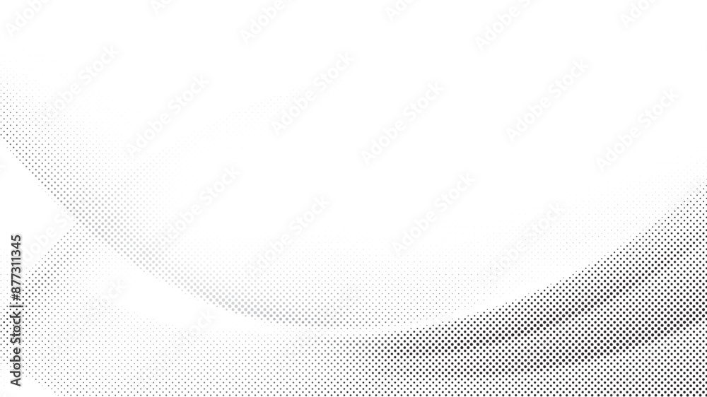 Wall mural abstract white and gray color background with halftone effect, dot pattern. vector illustration.