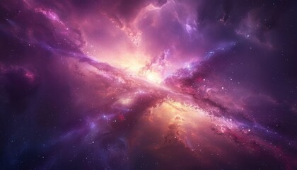 Naklejka premium Galaxy background focused on the galactic core