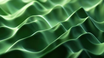 Obraz premium Abstract Green Wavy Surface