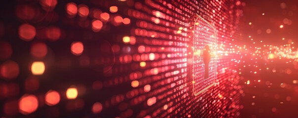 Obraz premium A bright unlock icon on a digital background, indicating data accessibility and security