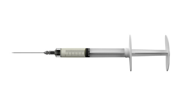 Intramuscular injection for arm vaccination, rendering 3d, 3d illustration