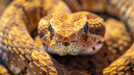 Fototapeta premium Photo of a venomous snake, close-up.