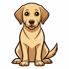 Dog vector illustration, animal isolated on white, dog silhouette, dog vector art