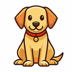 Dog vector illustration, animal isolated on white, dog silhouette, dog vector art