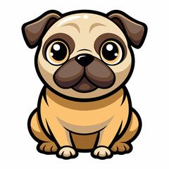 Dog vector illustration, animal isolated on white, dog silhouette, dog vector art