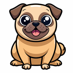 Dog vector illustration, animal isolated on white, dog silhouette, dog vector art