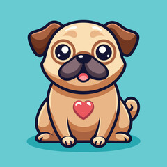 Obraz premium Dog vector illustration, animal isolated on white, dog silhouette, dog vector art