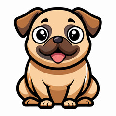 Dog vector illustration, animal isolated on white, dog silhouette, dog vector art