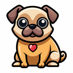 Dog vector illustration, animal isolated on white, dog silhouette, dog vector art