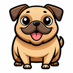 Dog vector illustration, animal isolated on white, dog silhouette, dog vector art