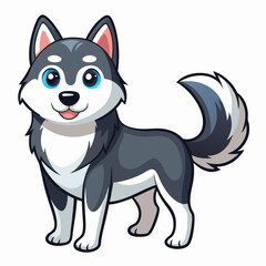 Dog vector illustration, animal isolated on white, dog silhouette, dog vector art