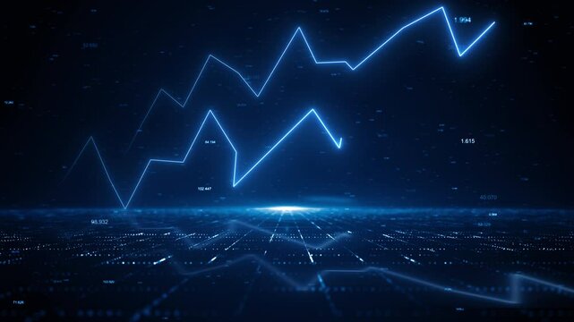 Technology digital business corporate abstract particles hex presentation broadcast background loop
