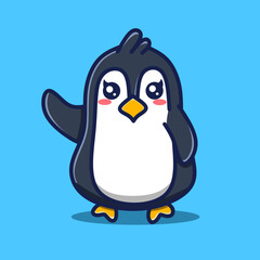 penguin on snow