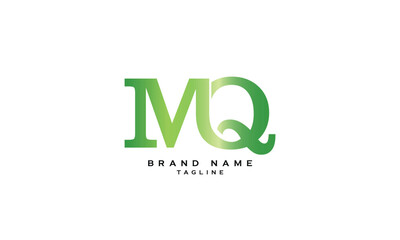 MQ, QM, Abstract initial monogram letter alphabet logo design
